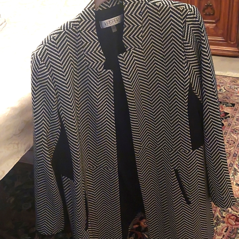 Black and white tweed jacket